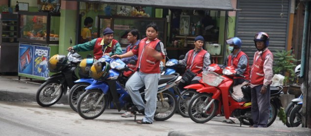 Motorbike taxis in Bangkok